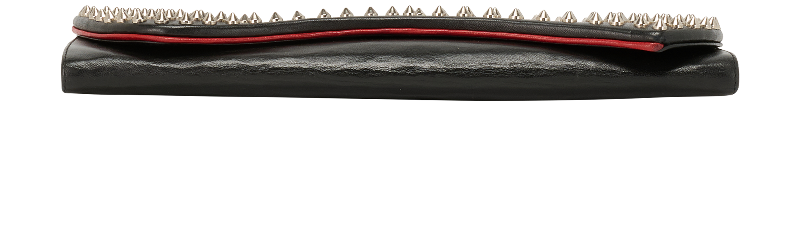 Christian Louboutin Pigalle Spike Clutch, &pound;350, Handbags, Black, Leather, Top view